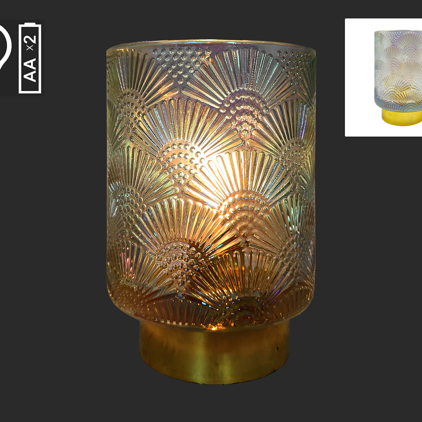 6" LED Glass Cylinder