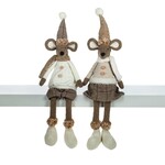 22" Dangly Christmas Mouse  2Asst.