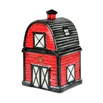 12X7X6.5" Red Barn Cookie Jar