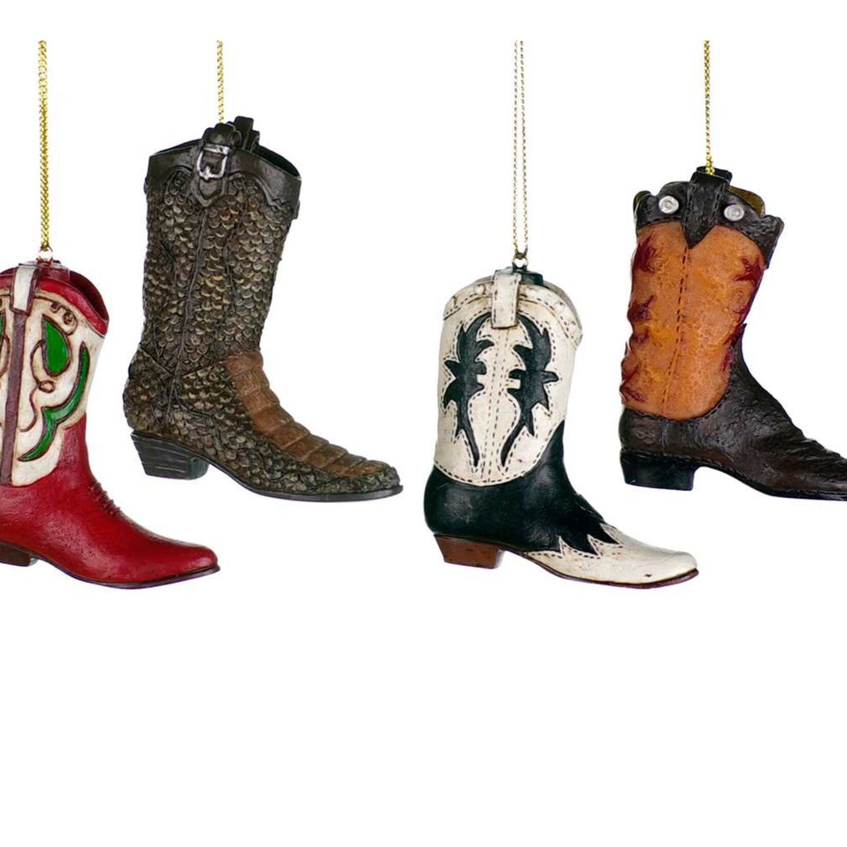 3" Cowboy Boot Ornament - 4Asstd.