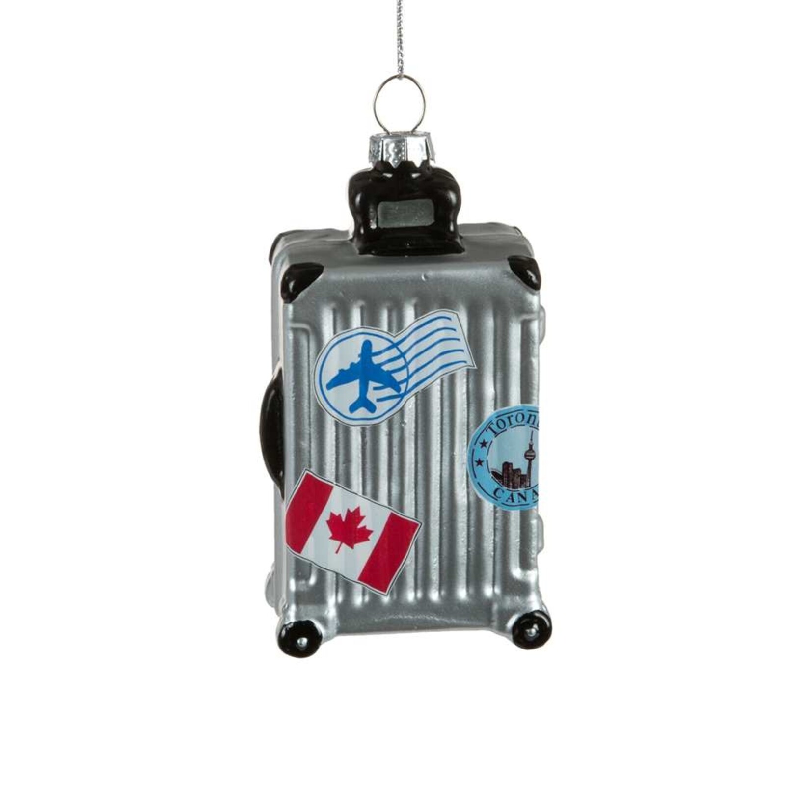 4" SUITCASE ORN W/TRAVEL DECALS
