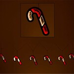 70" Candy Cane Garland Infinity Light