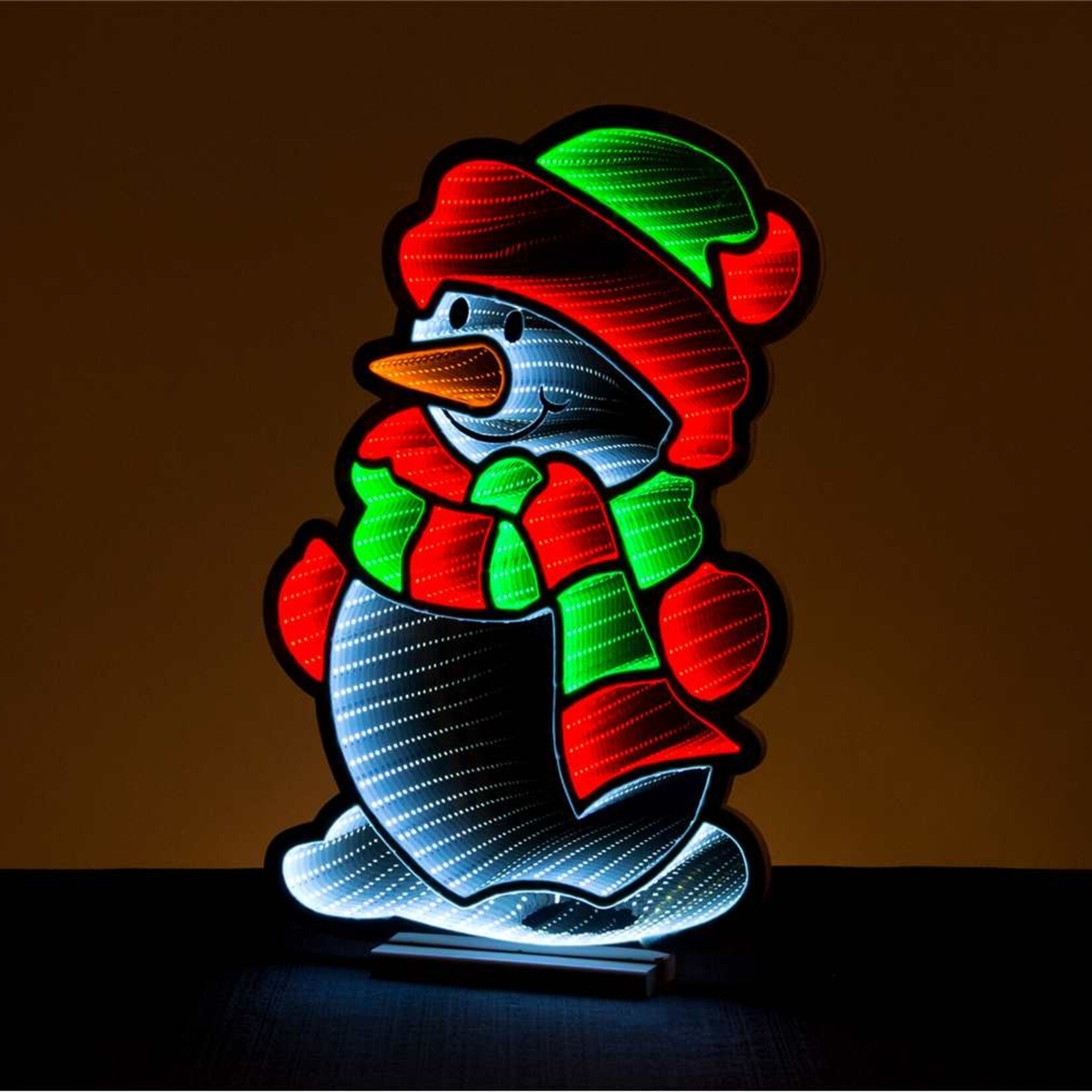 24" Snowman Infinity light w/Base