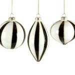 3" Black / White Ornament - 3Asstd.