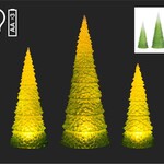 17" Green/White LED Tree -Large