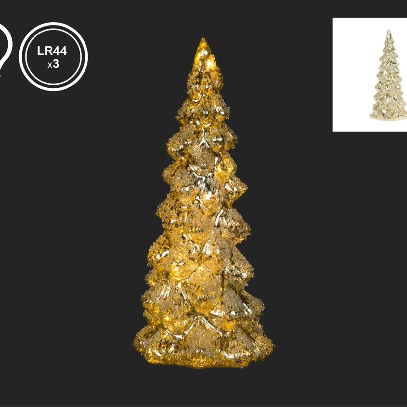12" LED Frosted Glass Tree