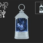 8.5" LED WHT LANTERN SGLOBE W/OWLS