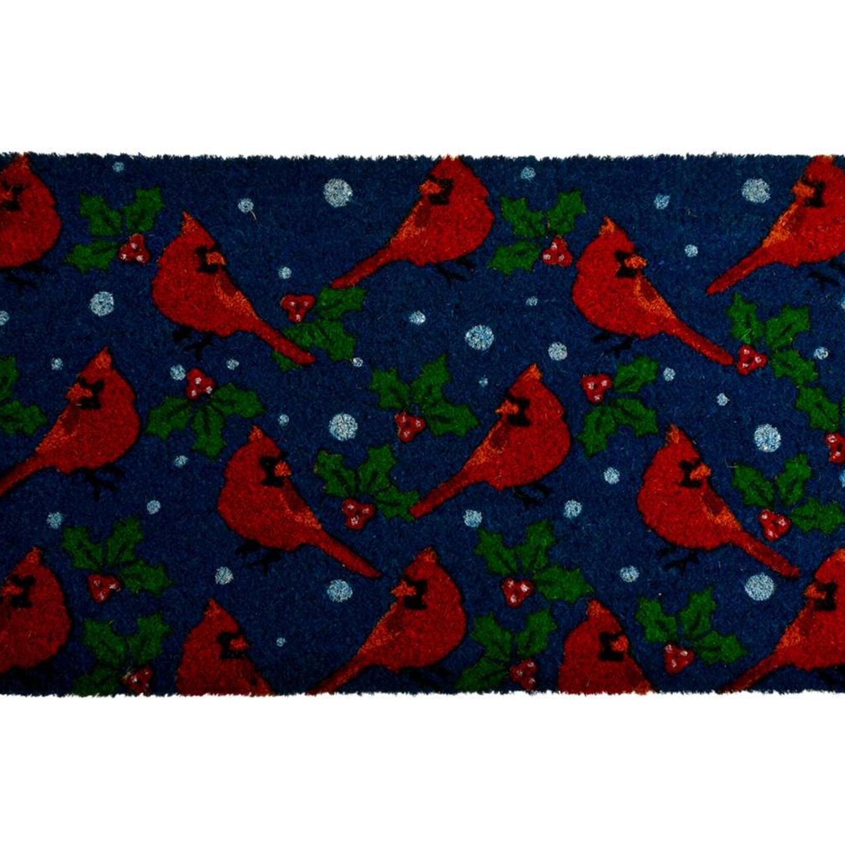 18X30" Coir Mat w/Cardinals/Holly