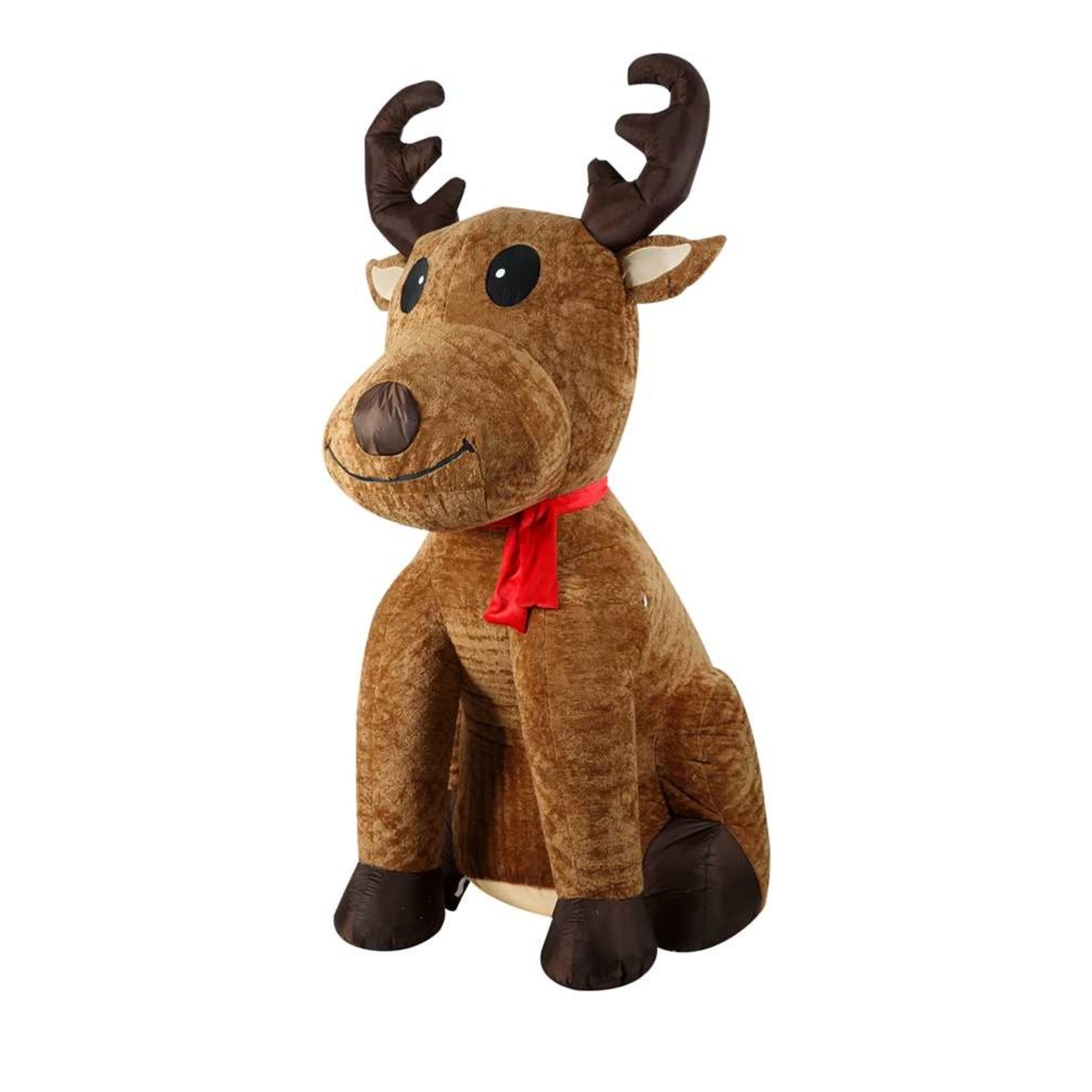 8' Inflatable Plush Sitting Reindeer