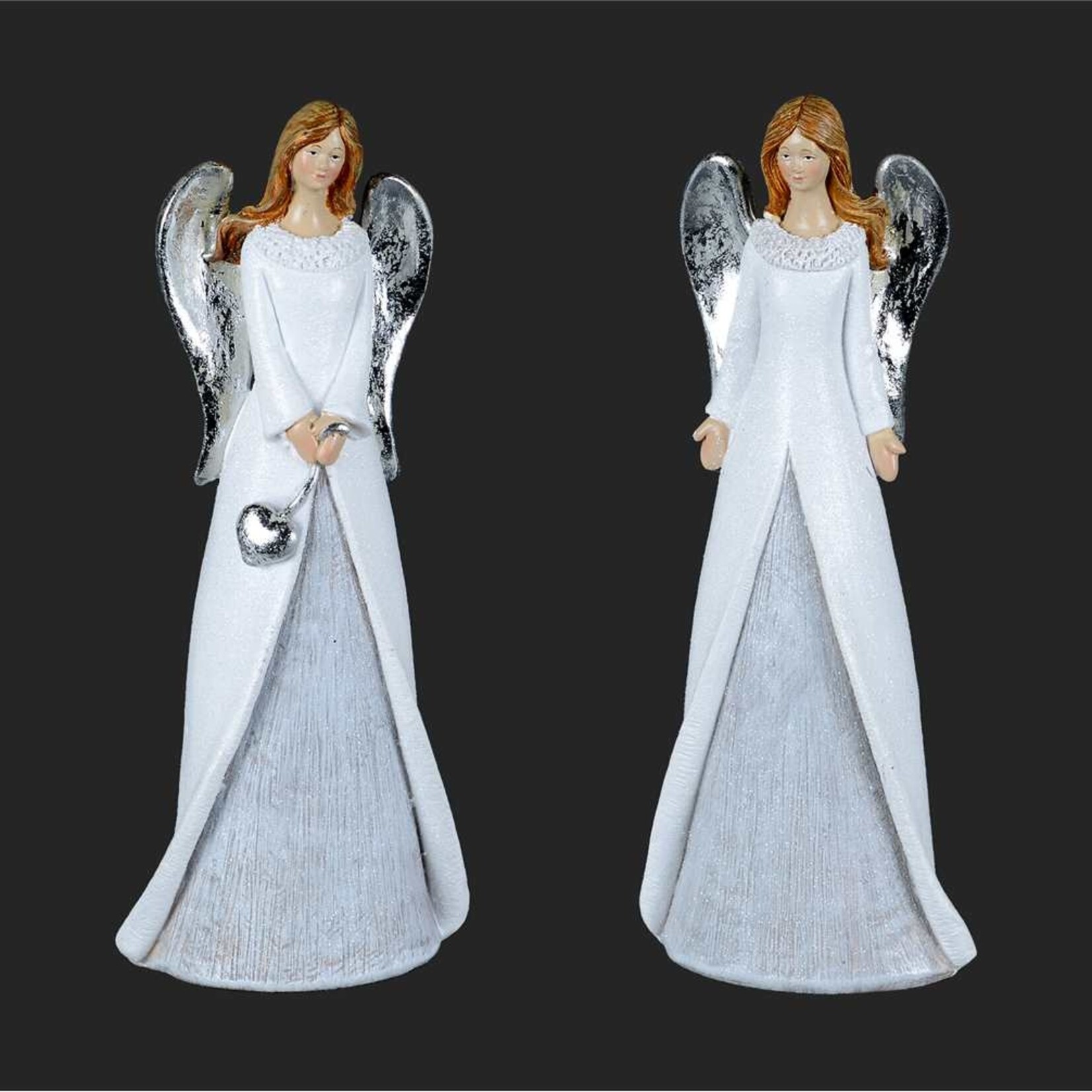 8" White / Silver Standing Angel - 2Asst.