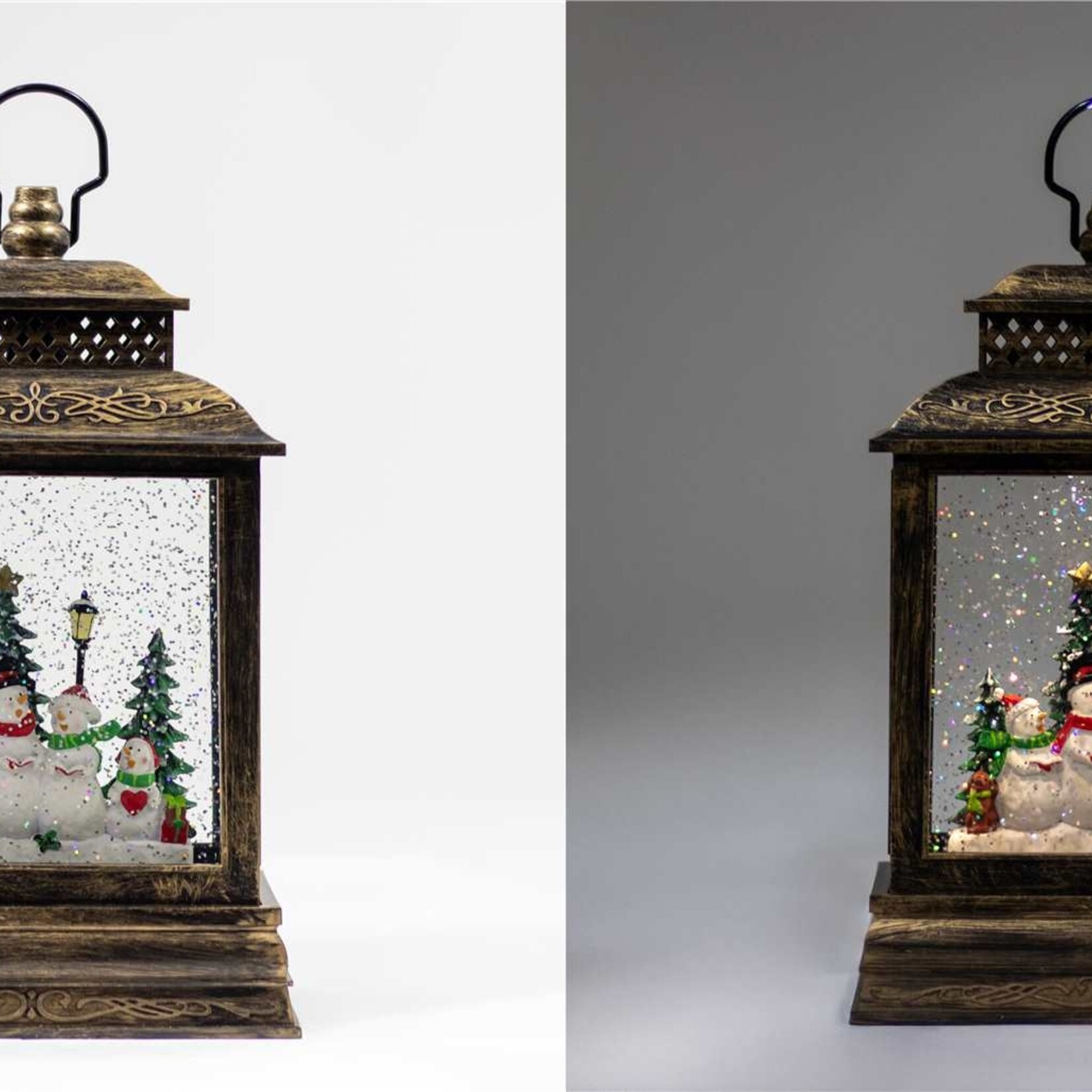 LED Snowman Lantern w/Music