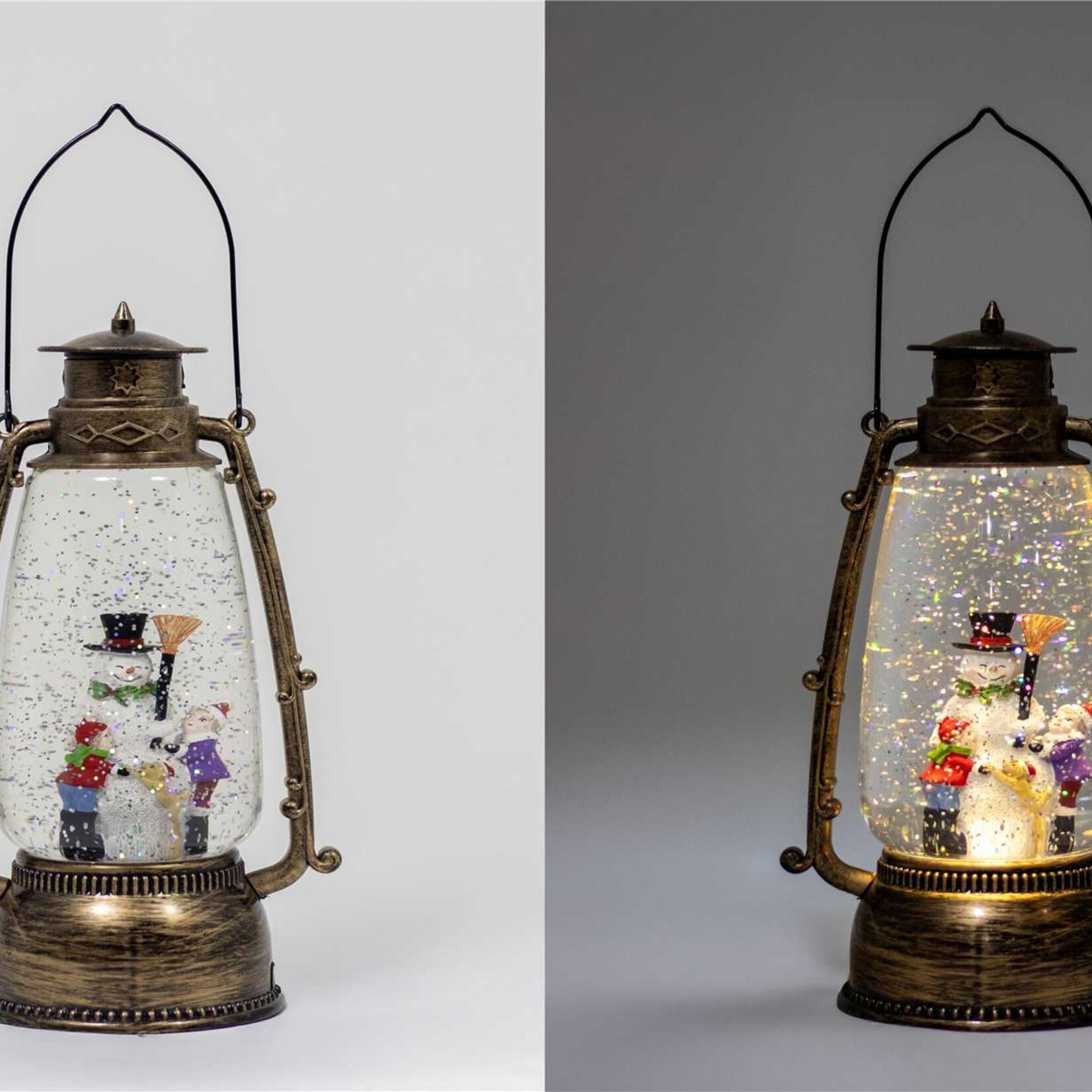 LED Snowman Lantern bronze& KIDS