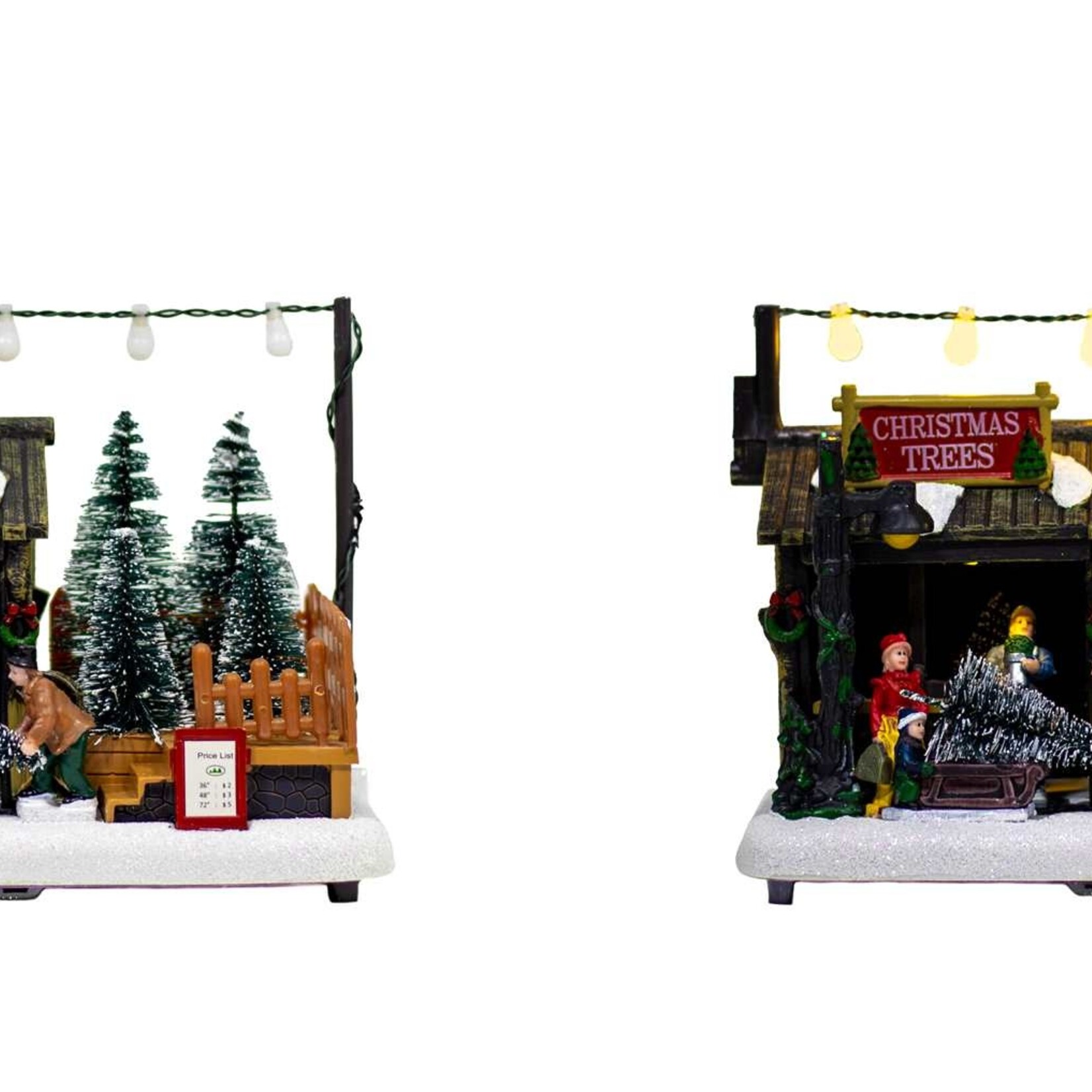 Christmas Tree Tiny village scene w/LED