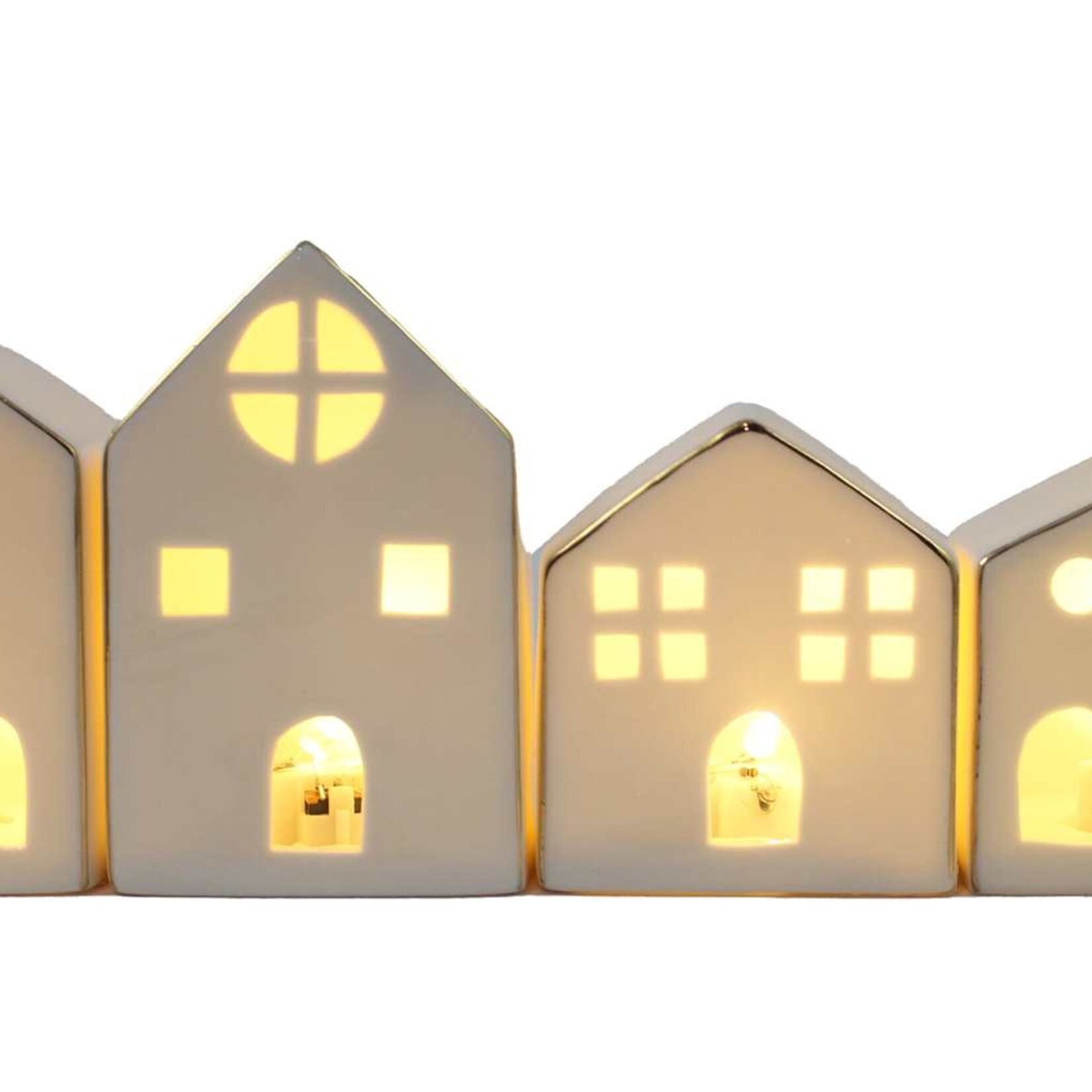 Porcelain LED White House - 4 Asst.