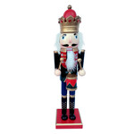 NUTCRACKER WOODEN STANDING 24" BLACK/ RED DRUMMER KING