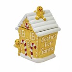 Ceramic Gingerbread House Cookie Jar w/Lid