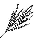 SPRAY MINI-EUCALYPTUS LEAF BLACK 27" GLITTER