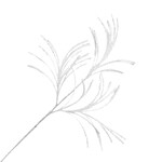 SPRAY FEATHER TWIGS 30.5" WHITE W/ GLITTER