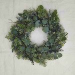 Mixed Eucalyptus/fern/blueberry Wreath