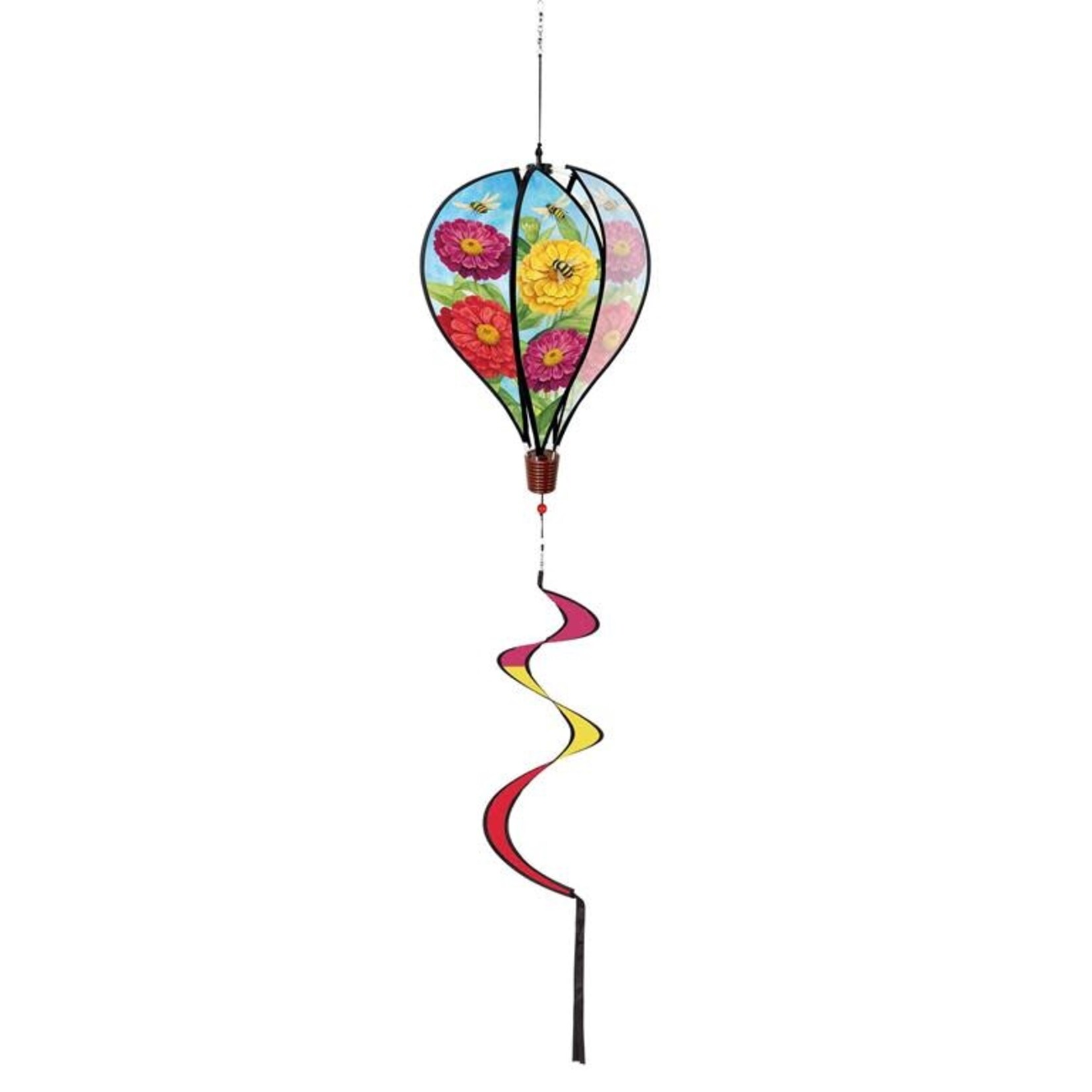 Multicolor Zinnias & Bees Balloon Spinner
