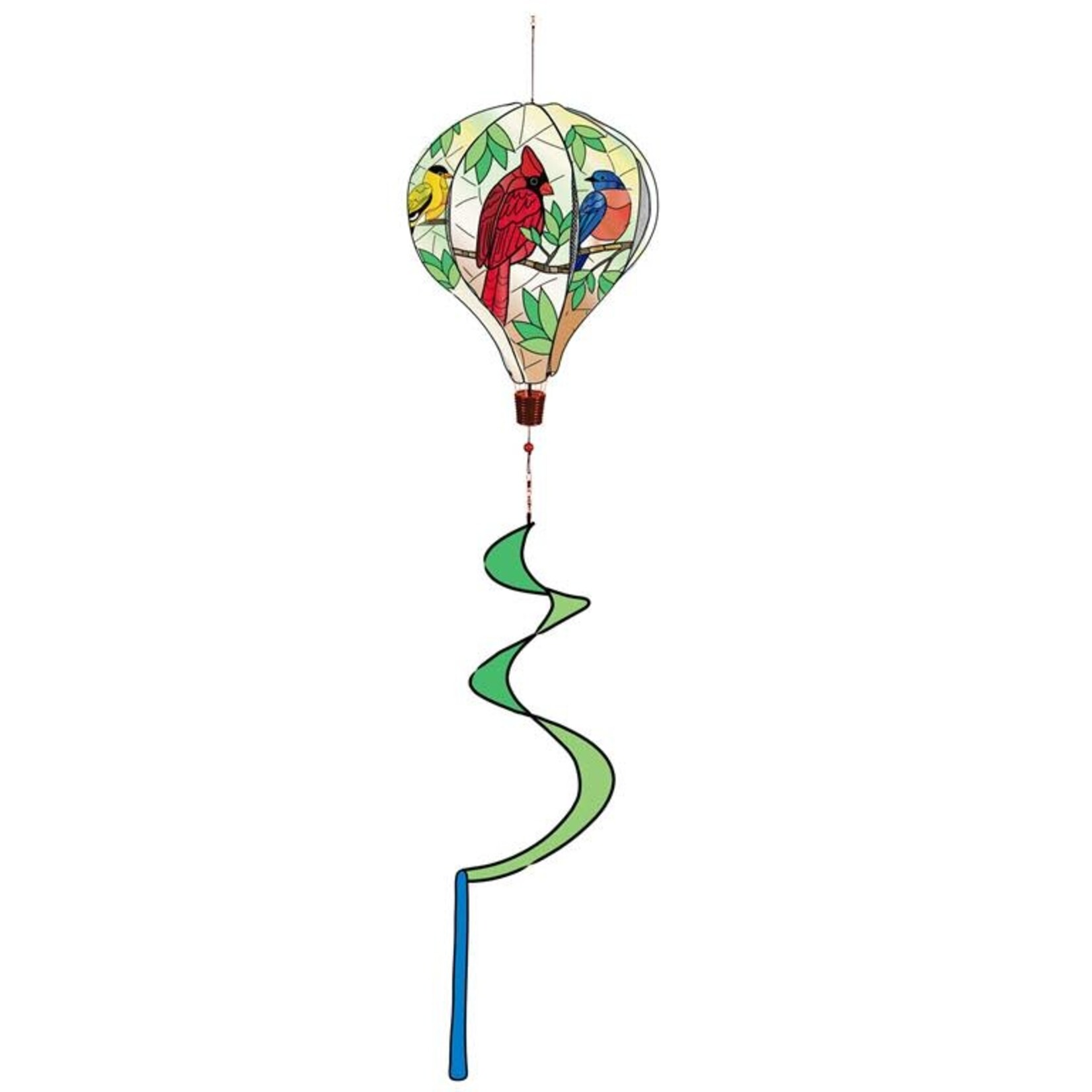 Stained Glass Songbirds Balloon Spinner