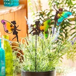 Garden of Wonder Glass and Metal Fairy Plant Pick - Asst. 3