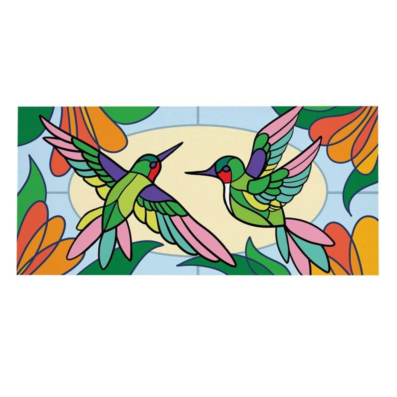 Stained Glass Hummingbirds Sassafras Switch Mat