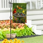Spring Cardinal Time Suede House Flag