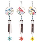 Wind Chime, Metal, Spring Bird Chime, 3 Asst