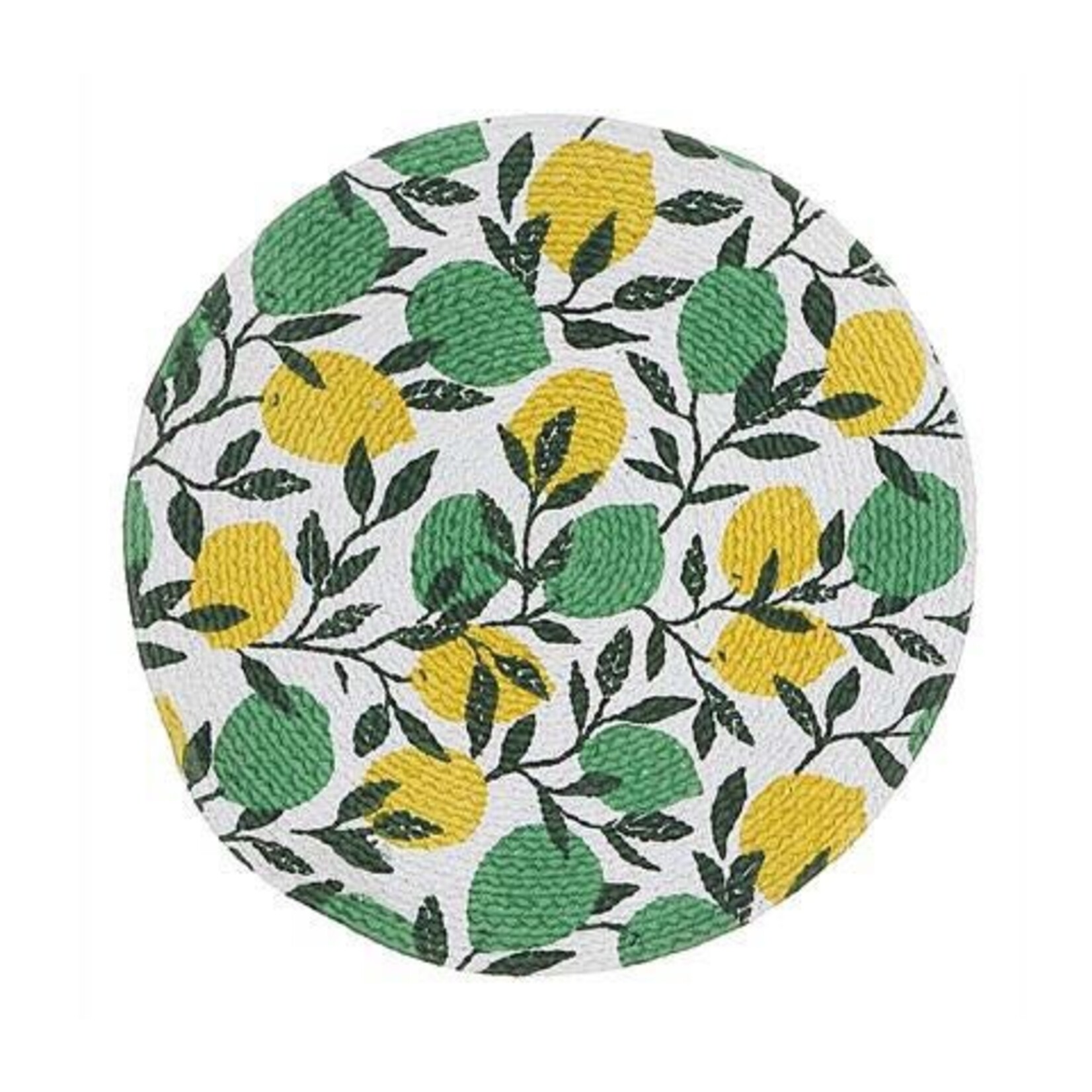 Round Cotton Rope Placemat (LEMON BRANCHES)