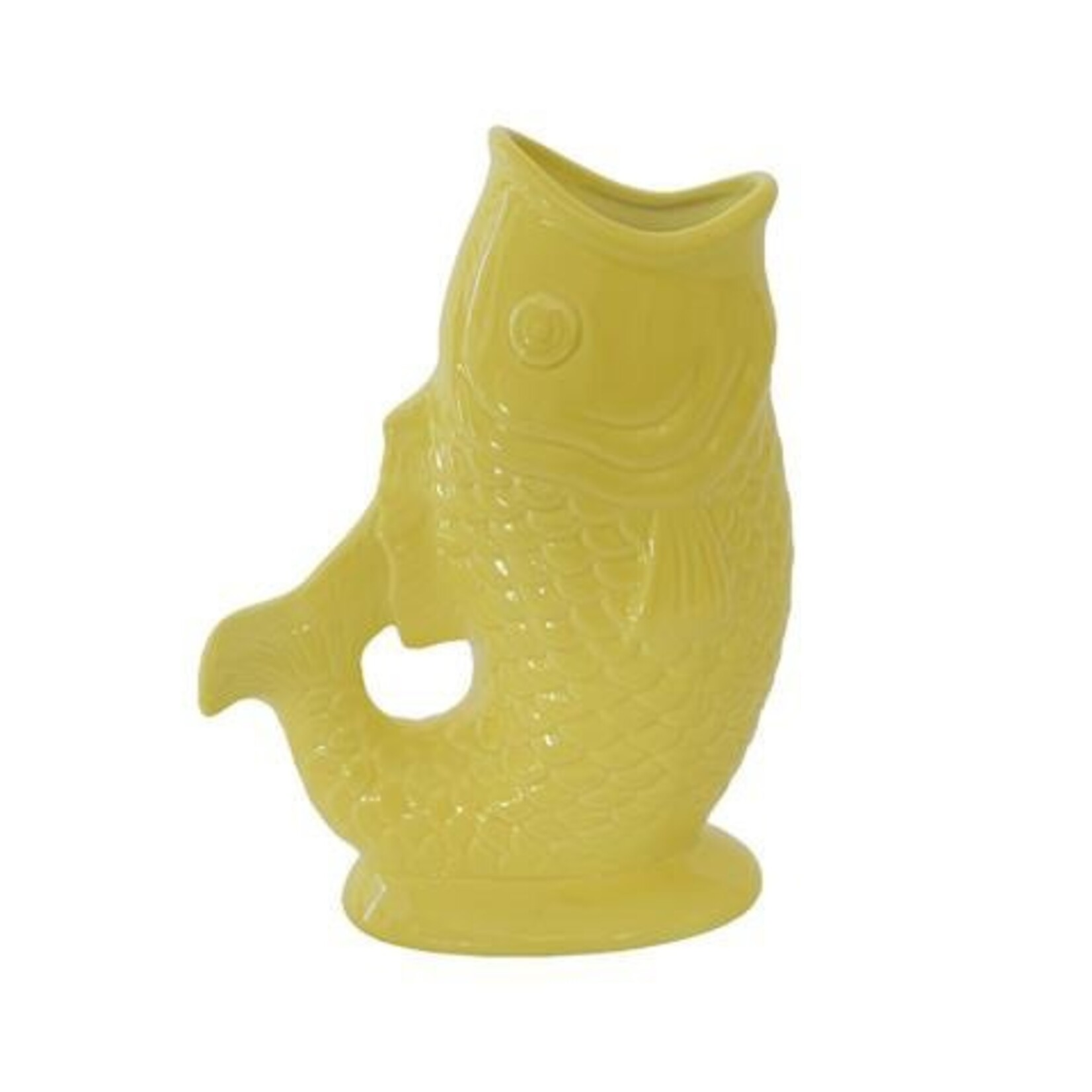 Arched Tail Fish Vase  (Yellow)
