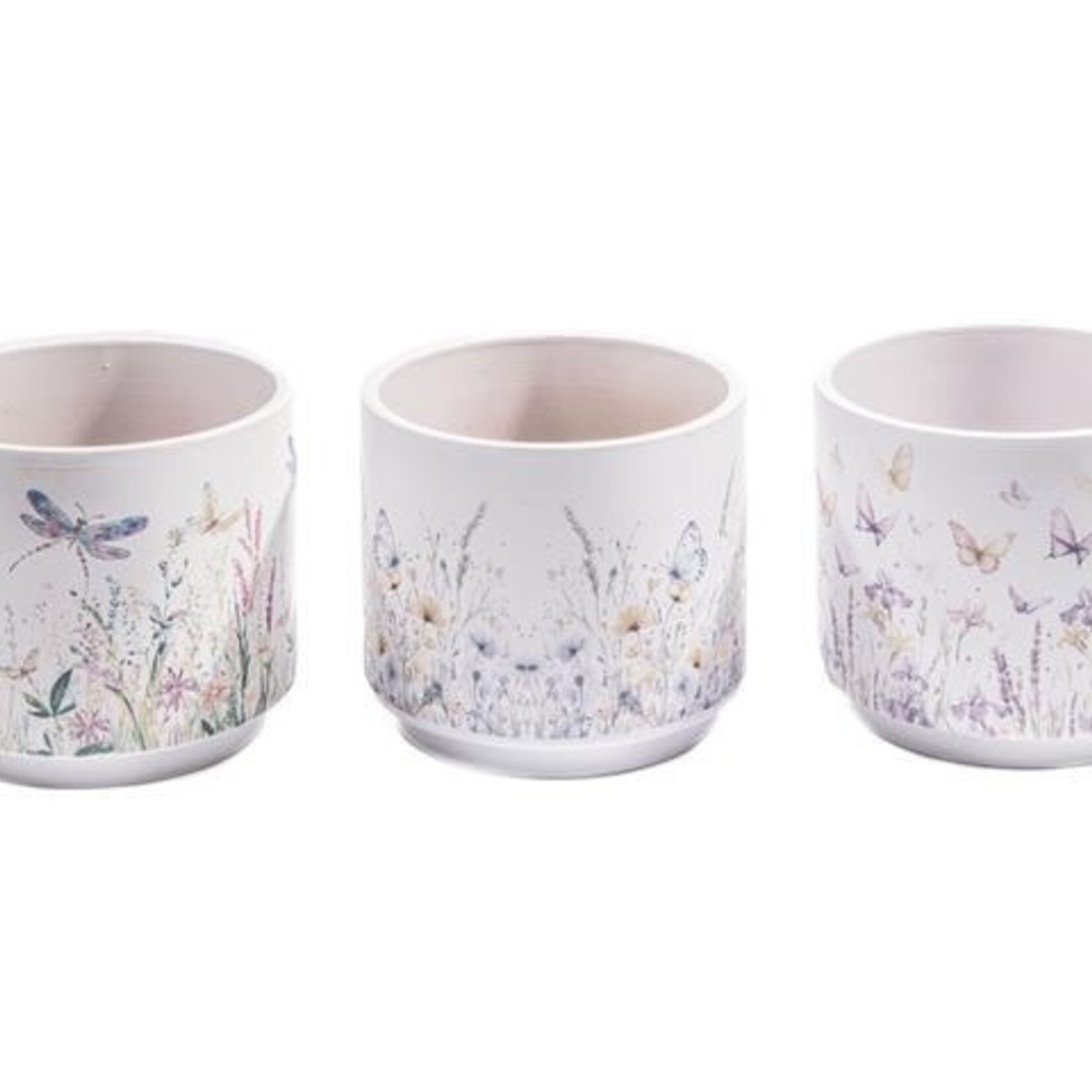 Botanical Garden Round Planters - 3 Asst.