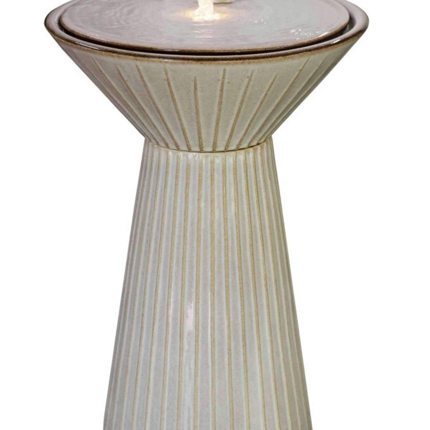 Bird bath Outdoor fountain including pump & LED light