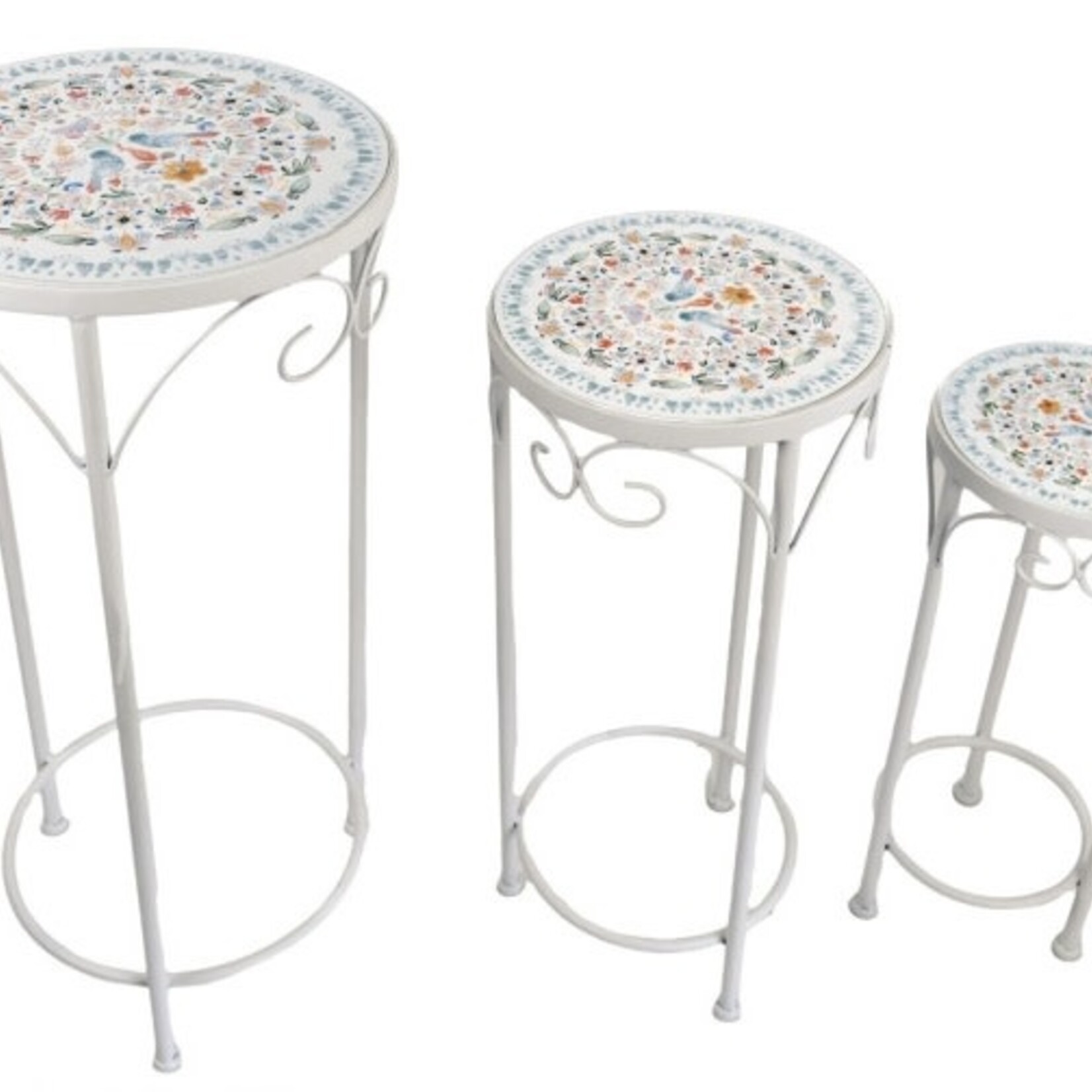 White Ceramic table - Med.