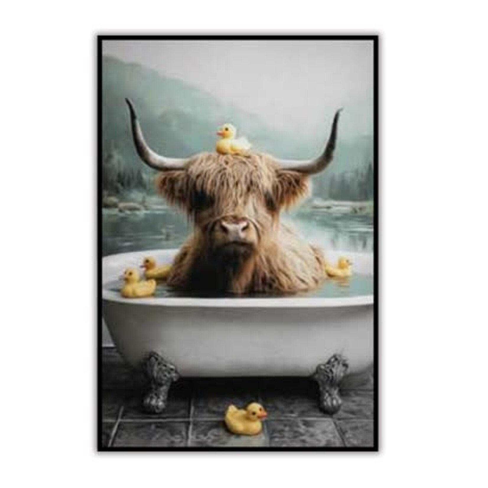 Rub-a-Dub Highland Framed Art