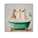 Duck, Duck, Bath Framed Art