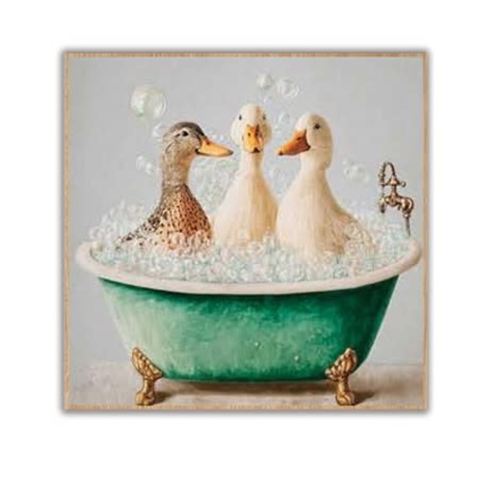 Duck, Duck, Bath Framed Art