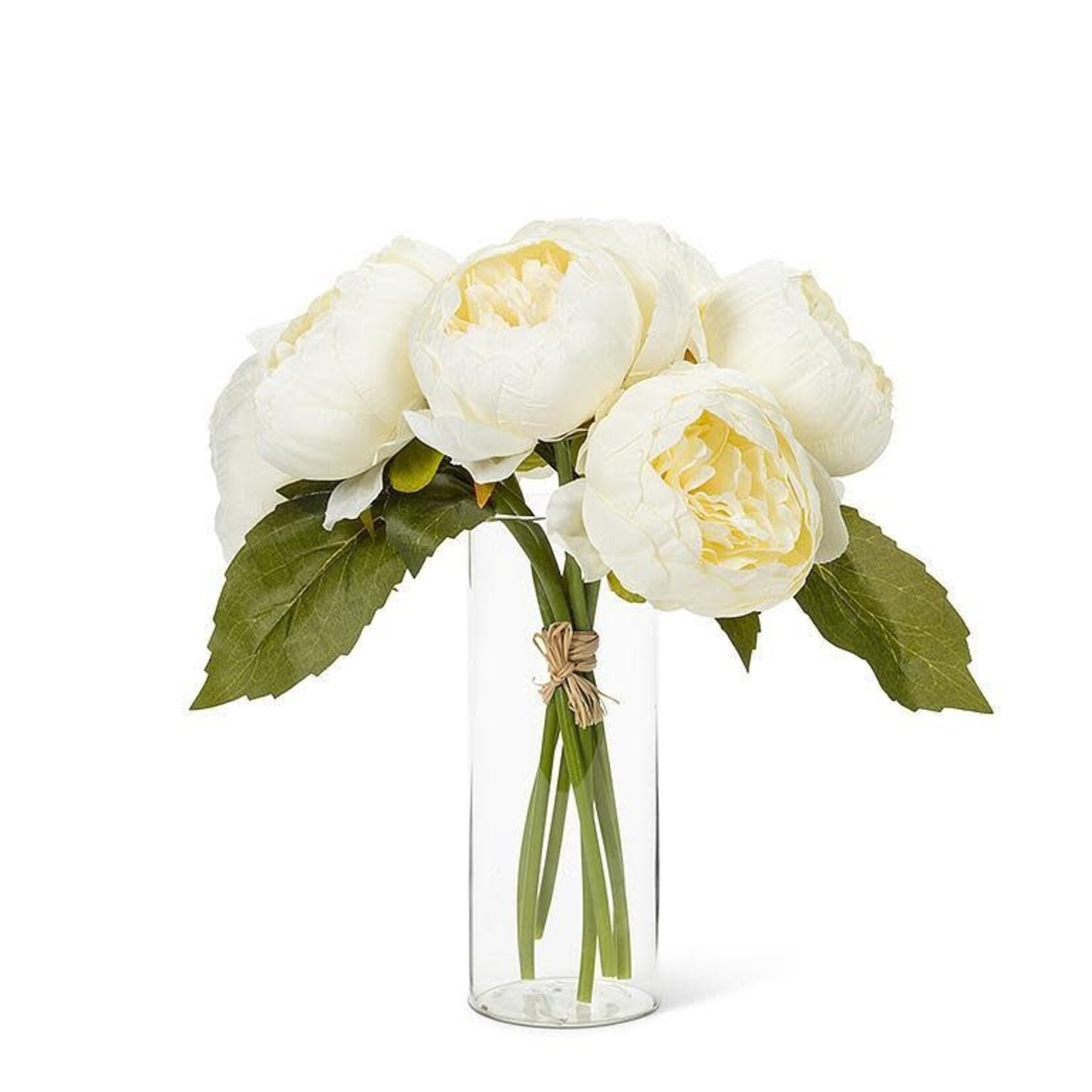 White real Touch Full Peony Bouquet