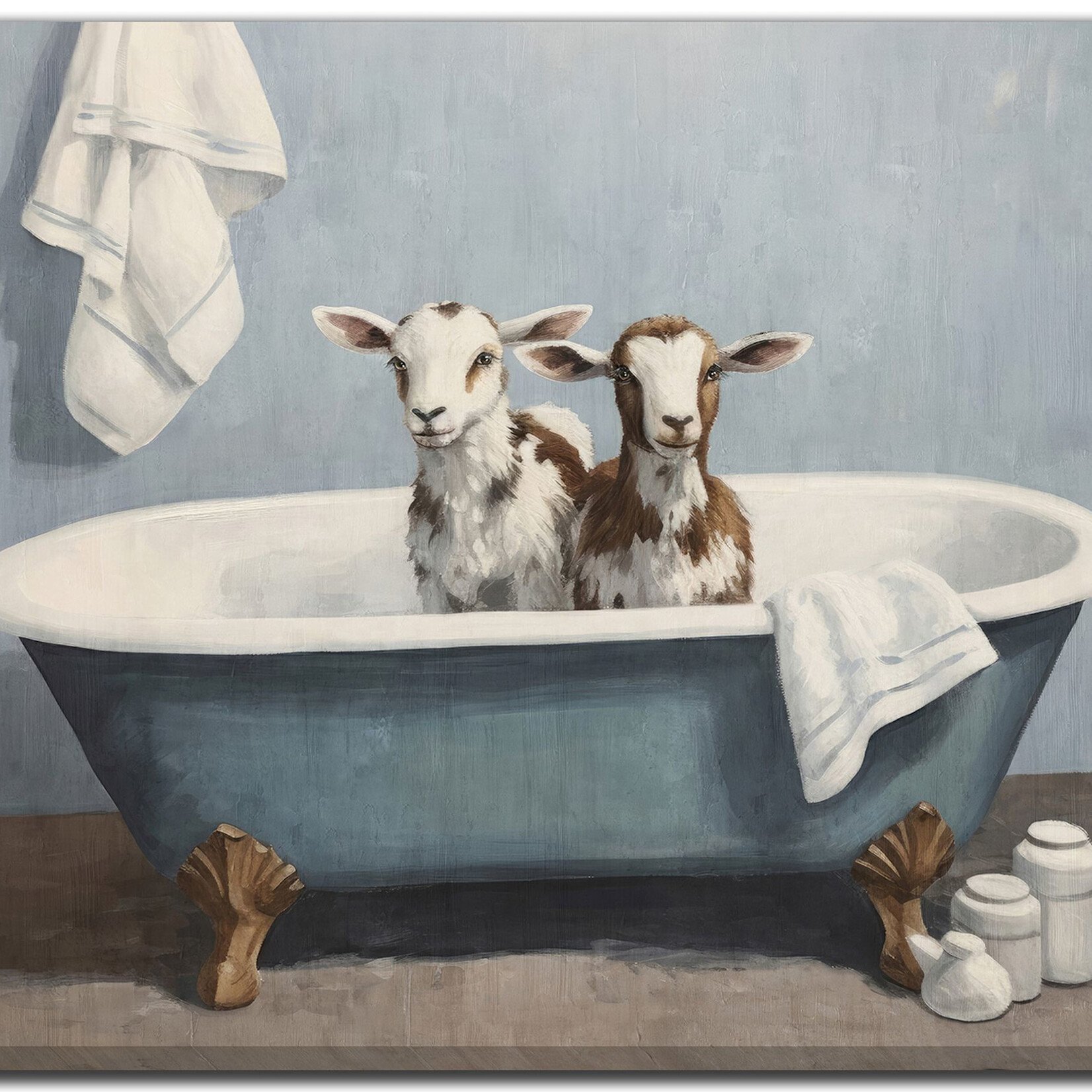Goats in the Bath  24x30