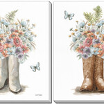 Floral Boots 16x20  - 2Asst.