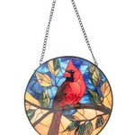 6" Stained Glass Cardinal Suncatcher