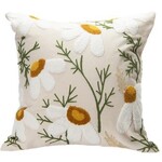 Daisies Cotton Embroidered Cushion