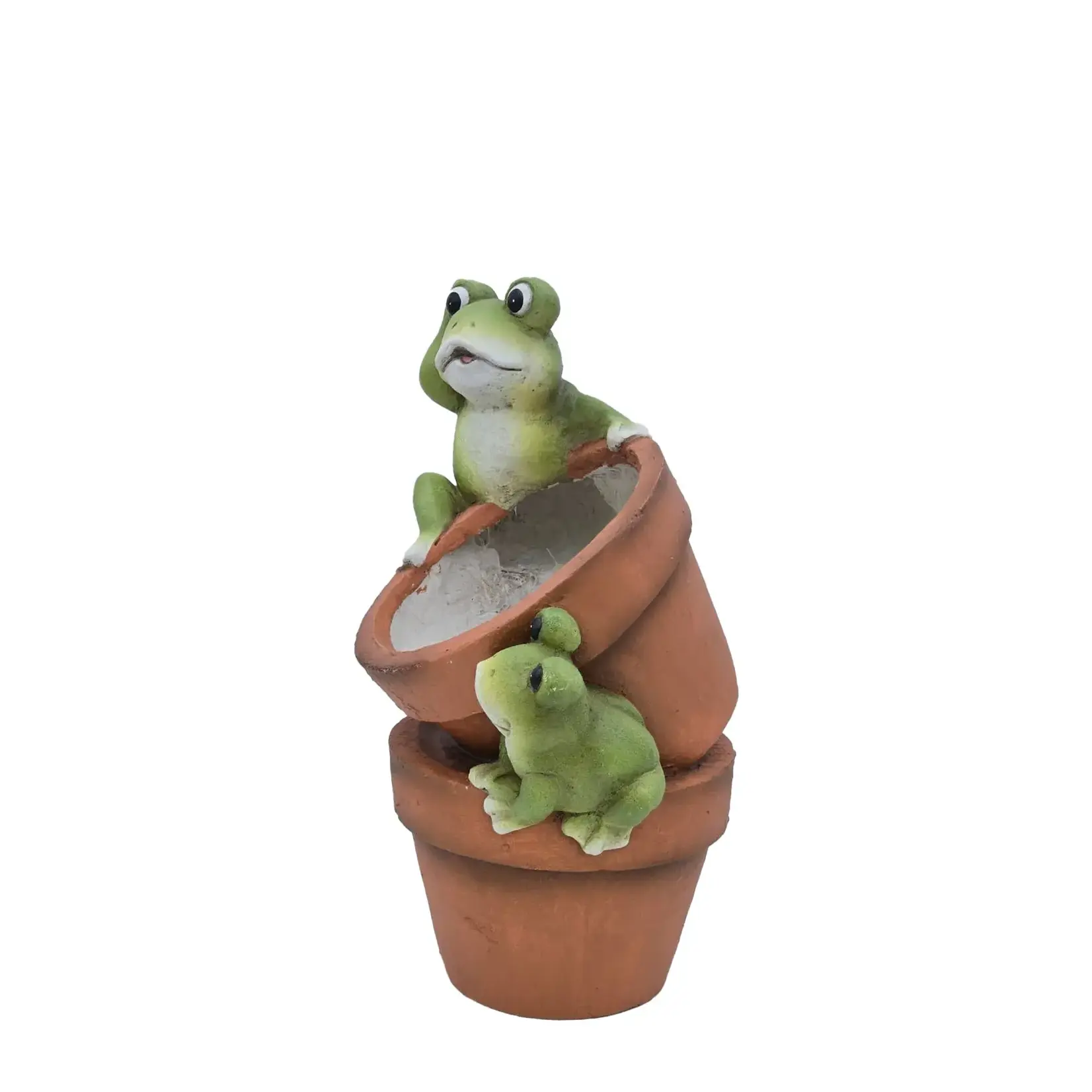 Stacked Planter with Frogs