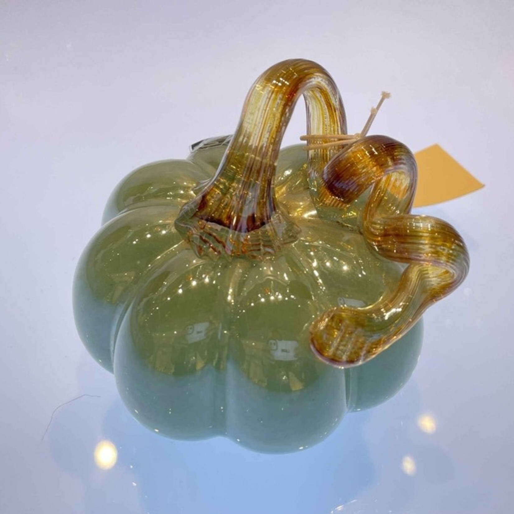 Glass Pumpkin White & Gold - Small