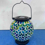 Mosaic glass lantern