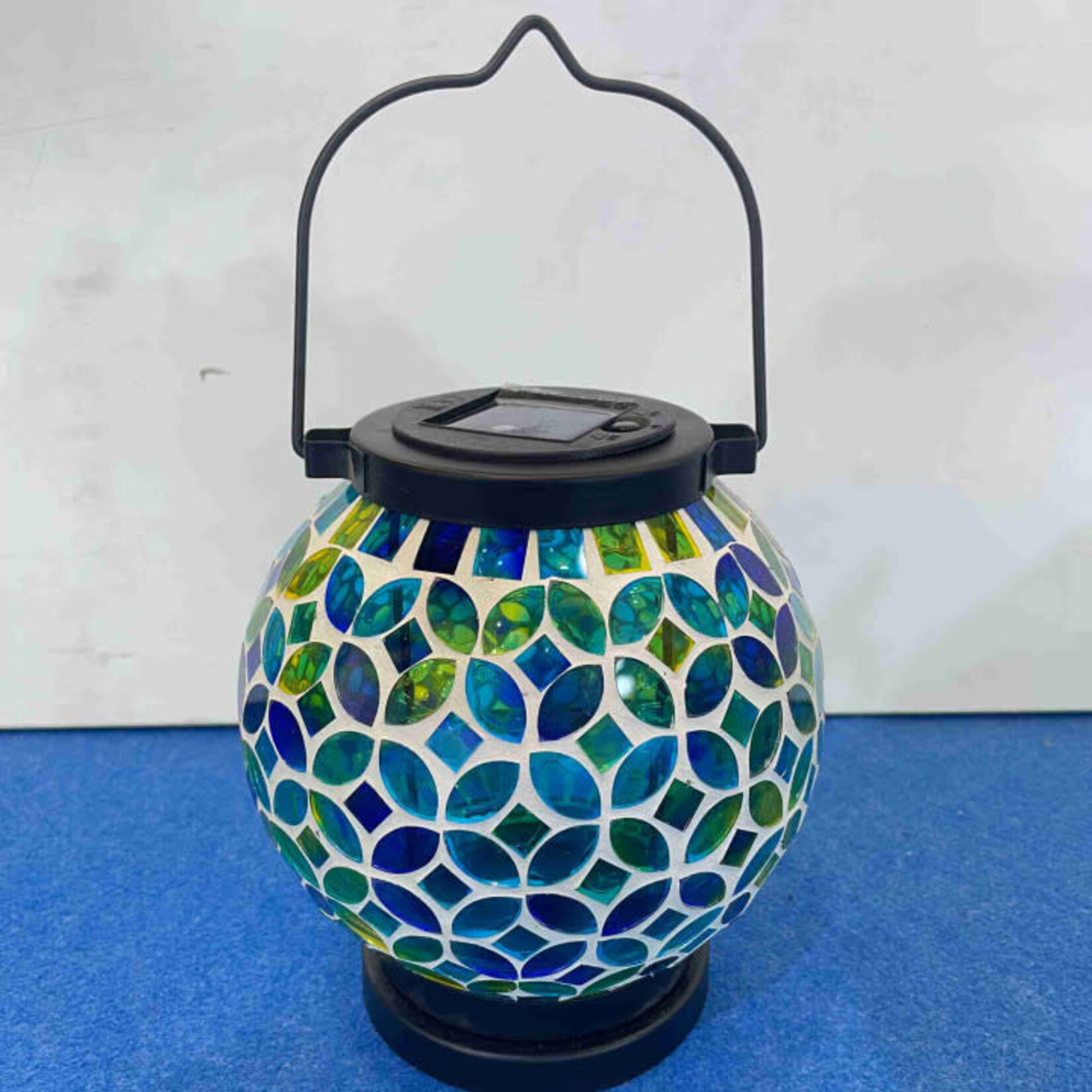 Mosaic glass lantern