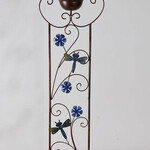Garden Metal Stake - Blue w/ bronze