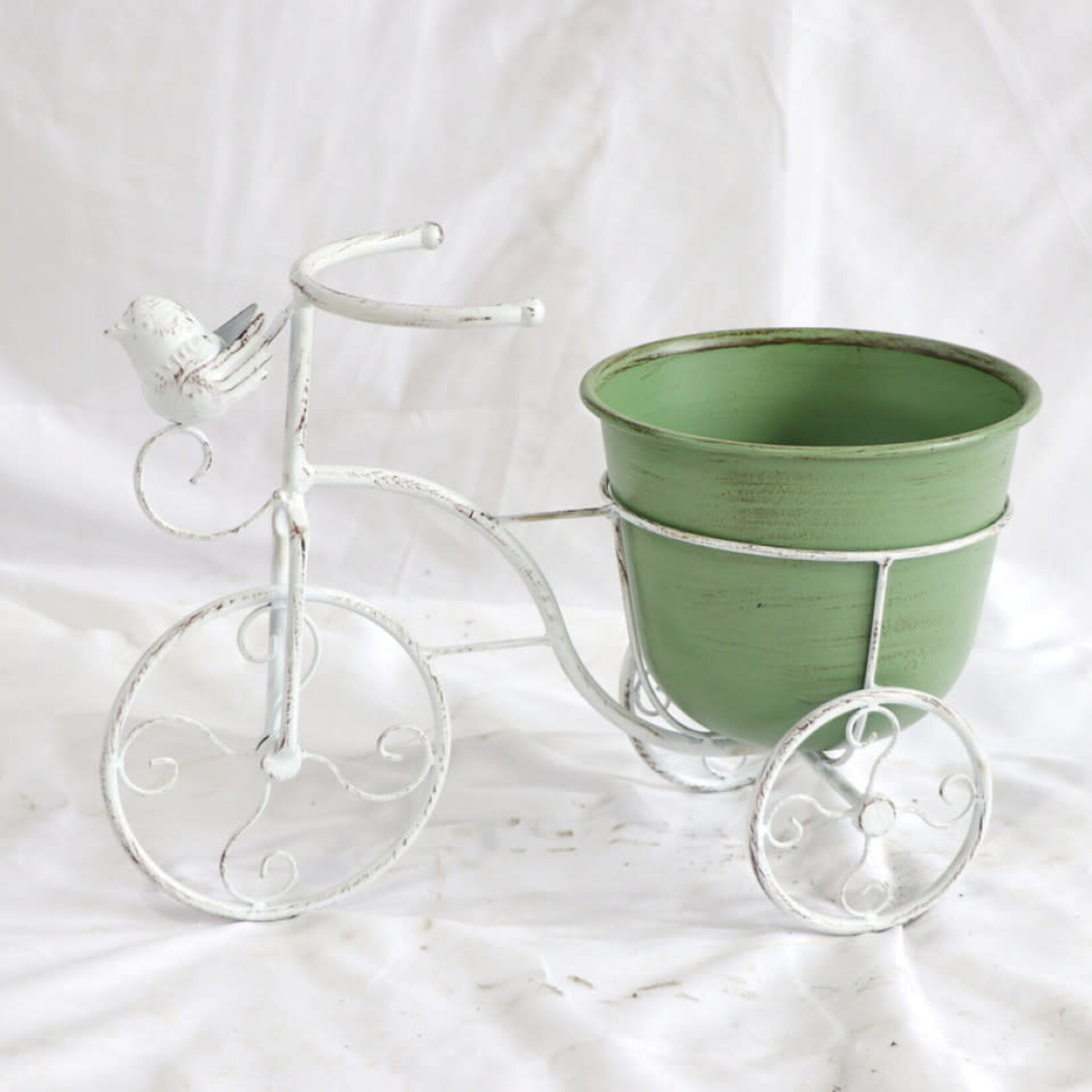 White Bike -Metal Flower Stand
