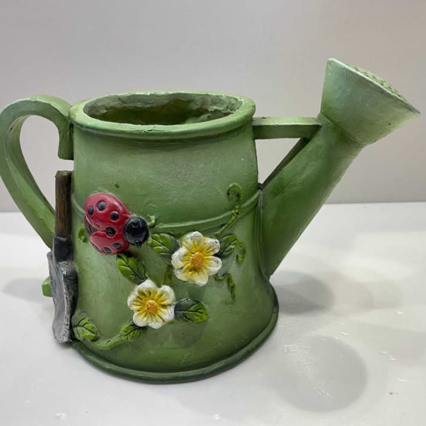 Watering Can Planter; Polyresin