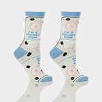 Women's Crew Sock, I'm A Hockey Mom